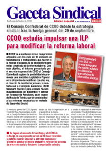 CCOO estudia impulsar una ILP para modificar la reforma laboral