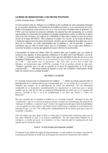 la mesa de negociacion y los pactos políticos