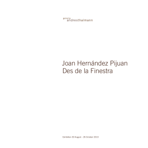 Joan Hernández Pijuan Des de la Finestra