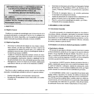 Metodología para la determinación de las solicitaciones de tránsito