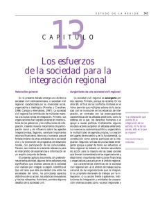 Los esfuerzos de la sociedad para la integración regional
