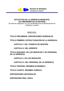 Estatutos gerencia - Ayuntamiento de Algeciras