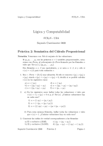 Práctica 2: Semántica del Cálculo Proposicional