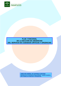 Plan Funcional de la Sección de Urgencias del Servicio de