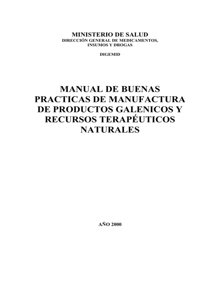 MANUAL DE BUENAS PRACTICAS DE MANUFACTURA DE