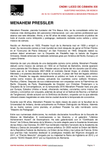 menahem pressler - Centro Nacional de Difusión Musical