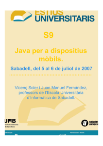 Java per a dispositius mòbils. - Associació Sabadell Universitat