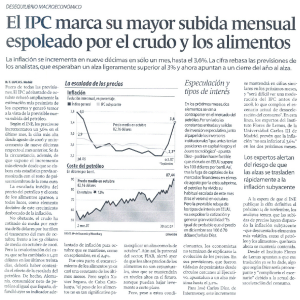 El IPC marca su mayor subida mensual espoleado por el crudo y los