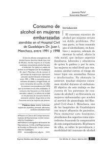Consumo de alcohol en mujeres embarazadas atendidas en el