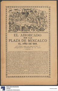 El ahorcado en la Plaza de Mixcalco Plakate Posada