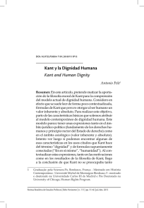Kant y la Dignidad Humana Kant and Human Dignity