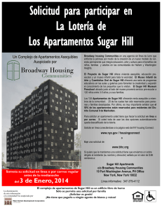 Solicitud para participar en La Lotería de Los Apartamentos Sugar Hill