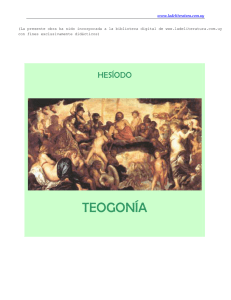 Hesíodo, teogonia