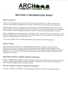 What is Section 3? - ARCH Community Housing Trust