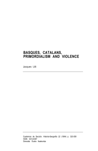Basques, catalans, primordialism and violence