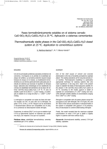 Thermodinamically stable phases in the CaO-SiO2-Al2O3