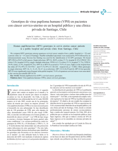 Genotipos de virus papiloma humano (VPH) en pacientes con
