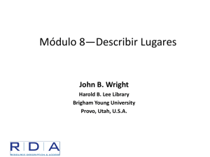 Módulo 8—Describir Lugares - Biblioteca Nacional de Colombia