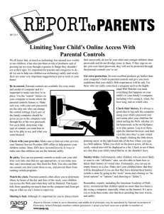 Limiting Your Child`s Online Access With Parental Controls