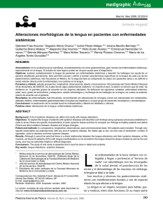 Alteraciones morfológicas de la lengua en pacientes con