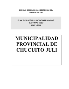 MUNICIPALIDAD PROVINCIAL DE CHUCUITO JULI