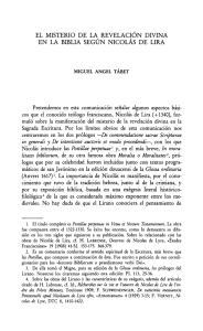 el misterio de la revelación divina en la biblia según nicolás