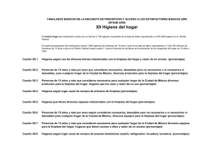 XII Higiene del hogar