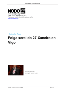 Folga xeral do 27-Xaneiro en Vigo