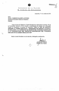 Asunción, "f 1 de octubre de 2016 Señor Senador ROBERTO