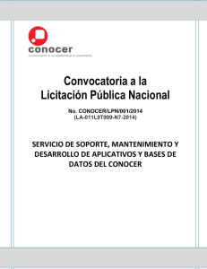 Convocatoria a la Licitación Pública Nacional