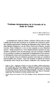 Versiones decimon&oacute;nicas de la leyenda de la Jud&iacute;a de Toledo