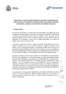 MINISTERIO `S` Puerto de A Coruña BASES PARA LA