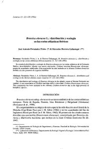 Brasgica oleracea L.: distribución y ecología en las costas atlánticas