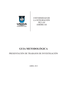 Guía Metodológica Presentación de Trabajos de Investigación