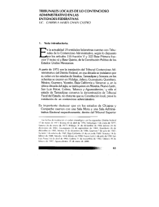 tribunales locales de lo contencioso administrativo en las