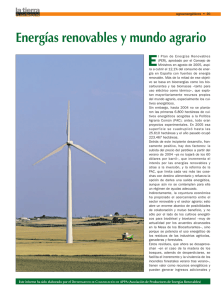 Energías renovables y mundo agrario