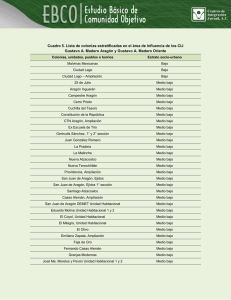 Cuadro 5. Lista de colonias estratificadas en el área de Influencia