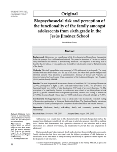 Original Biopsychosocial risk and perception of the functionality of