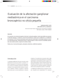 evaluación de la afectación ganglionar mediastínica en el