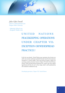 united nations peacekeeping operations under chapter vii