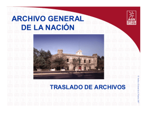 Traslado de Archivos - Archivo General de la Nación