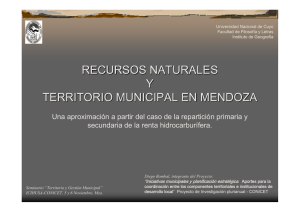 recursos naturales y territorio municipal en mendoza