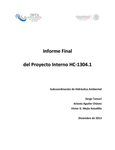 Informe Final del Proyecto Interno HC-1304.1