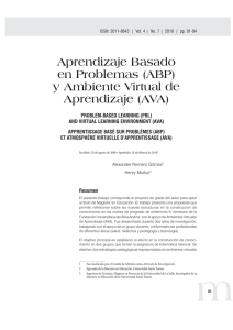 Aprendizaje Basado en Problemas (ABP) y Ambiente Virtual de