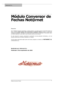 Módulo Conversor de Fechas Not@rnet