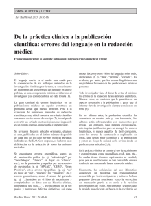 De la práctica clínica a la publicación científica: errores del