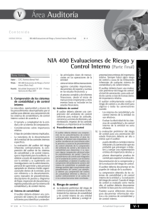 V NIA 400 Evaluaciones de Riesgo y Control Interno (Parte final)