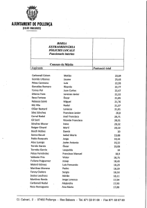 Valoració provisional mèrits del concurs