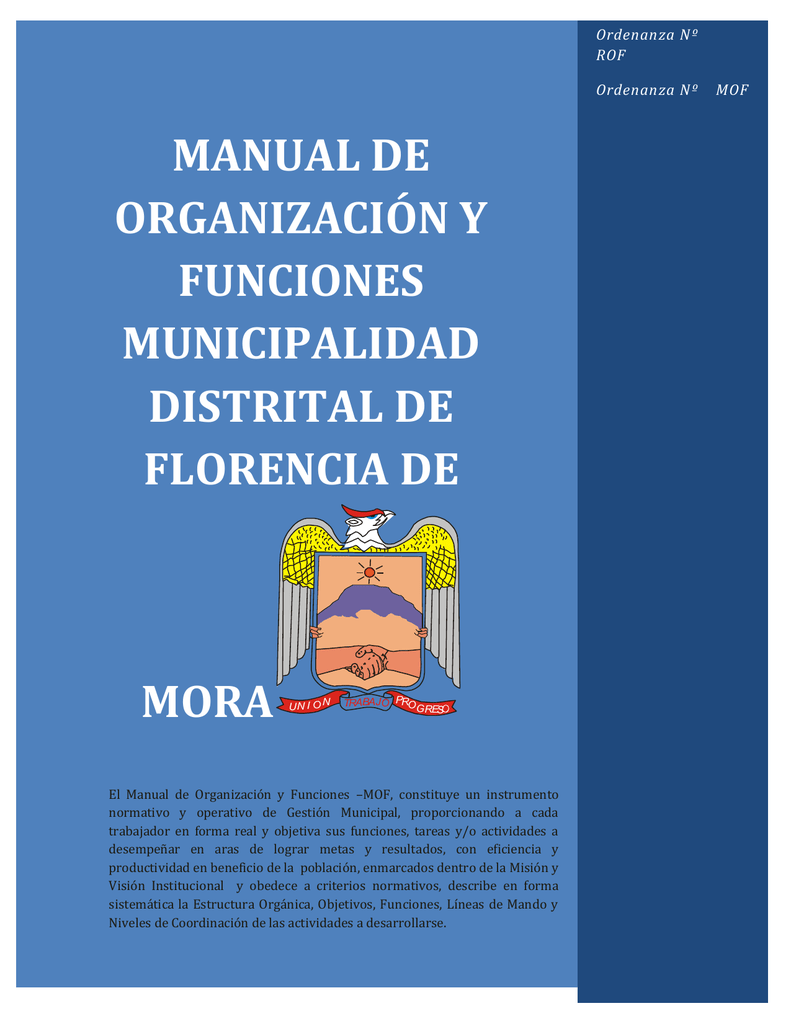 MOF (Manual De Organización Y Funciones)