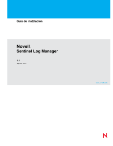 Guía de instalación de Sentinel Log Manager 1.1